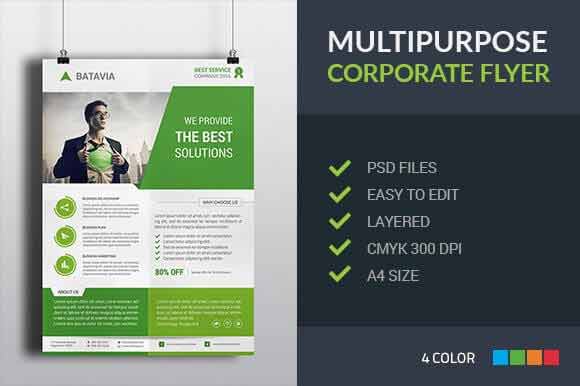 Multipurpose Corporate Flyer Free Download PSDLY