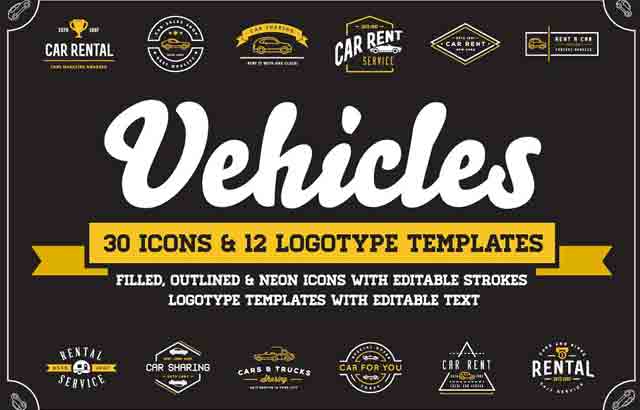 Awesome Vehicles Icons and Logo Set ByCkybe2527s Corner Free Download