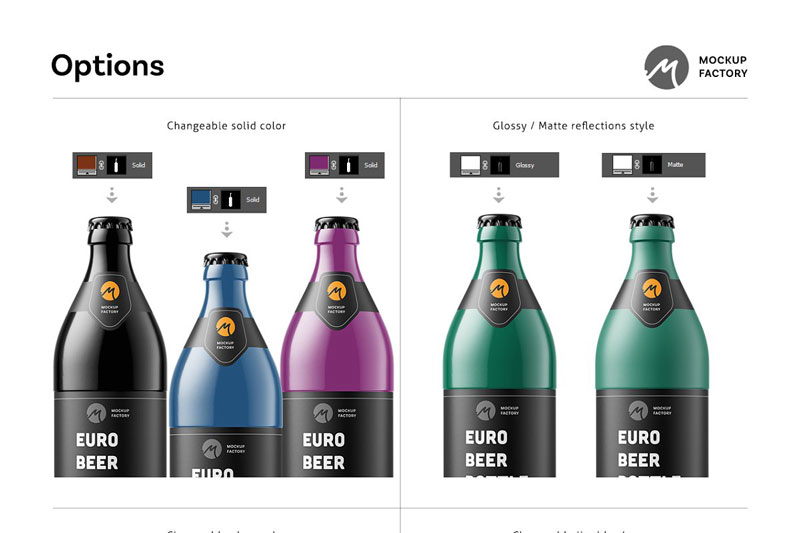 Euro Beer Bottle Mockup
