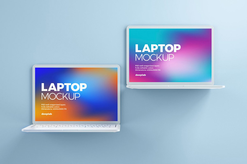 Macbook Pro Clay Mockup set 