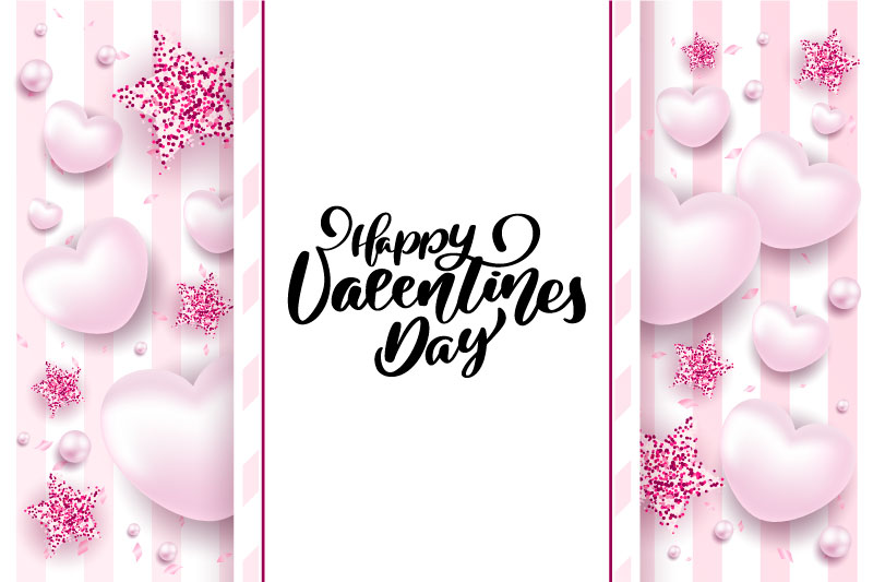 Happy valentine day festive sparkle layout template design 5