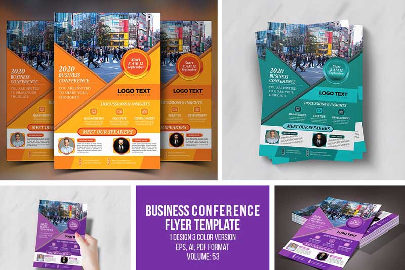 Creativemarket Conference Flyer Template 4629040