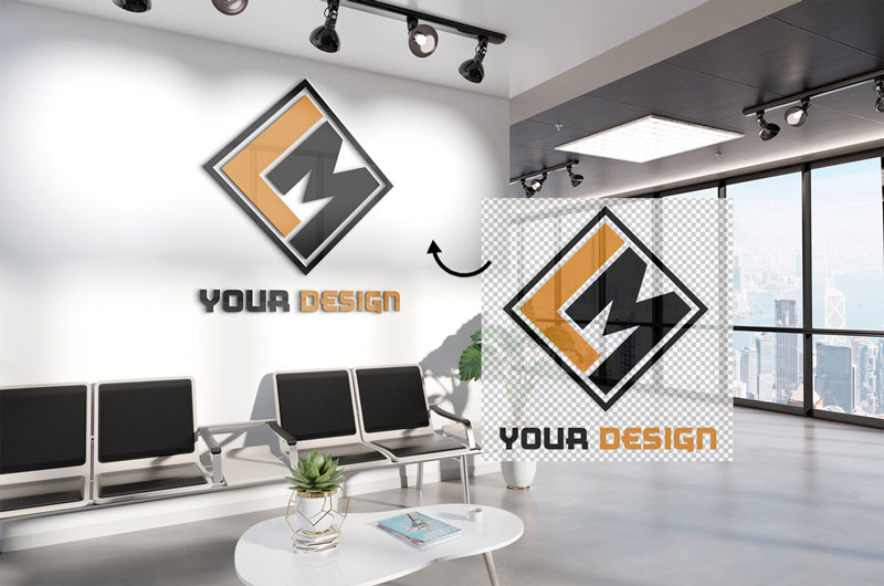 Urban Office Wall Logo Mockup – Free PSD MockUps, Template, Web Themes