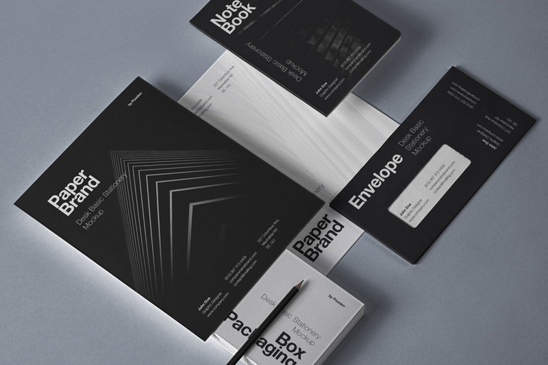 Essential Office Psd Stationery Mockup