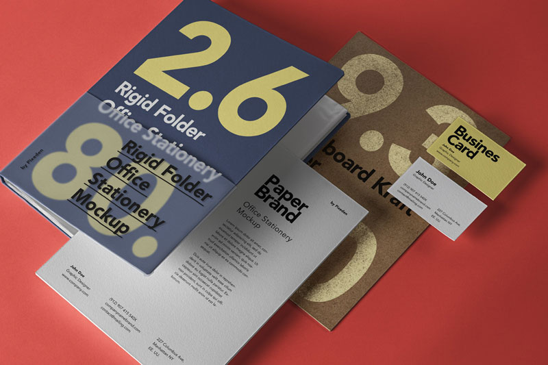 Office Stationery Psd Folder Mockup 1