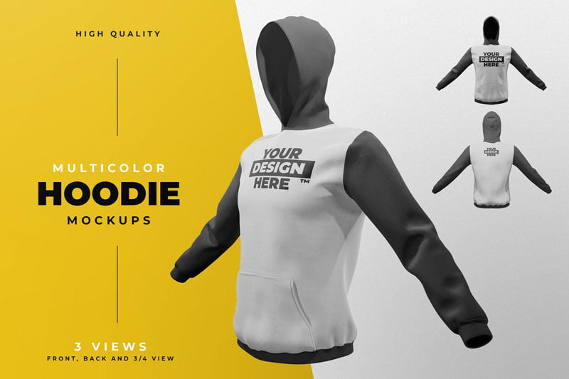 Download Realistic Hoodie Mockups - Psdly