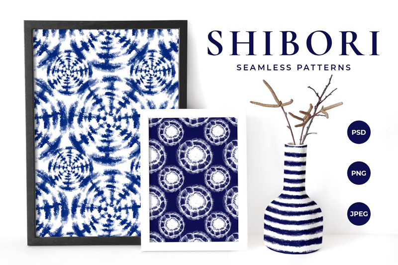 Shibori Tie Dye Seamless Patterns 4899724