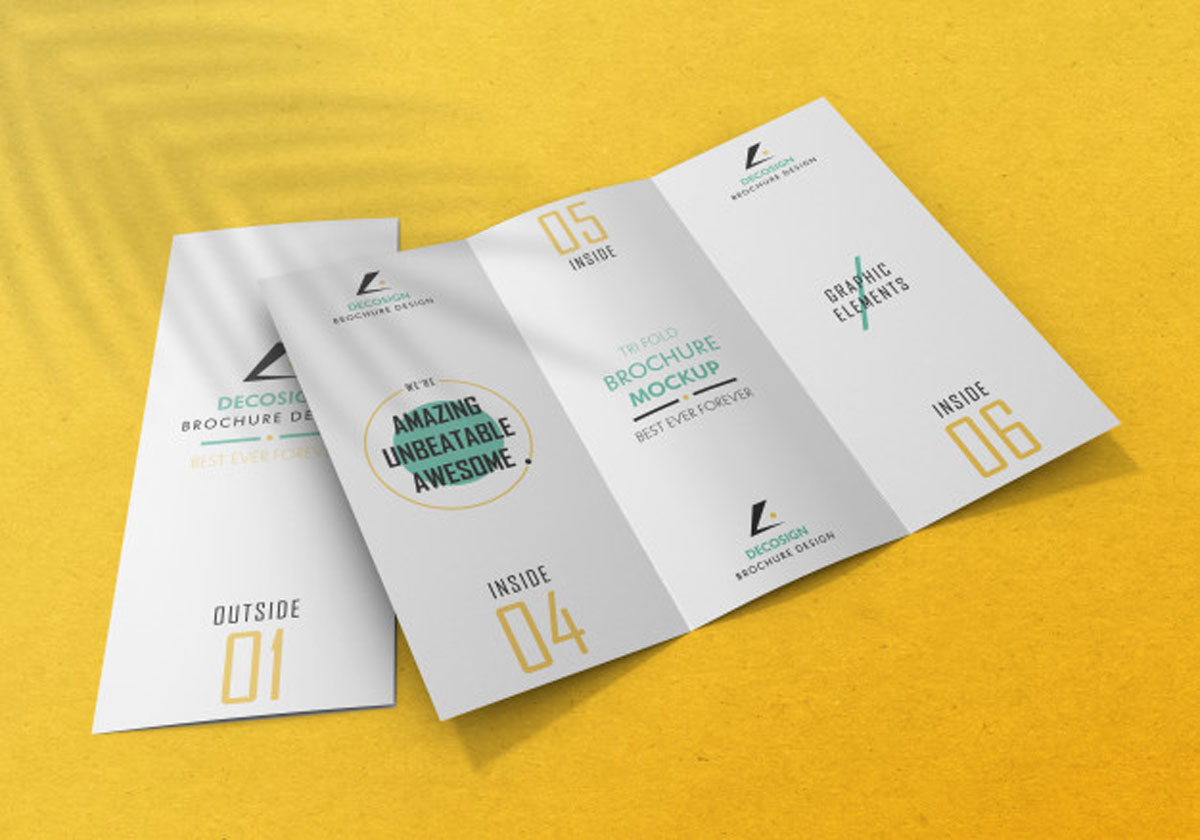 Tri Fold Brochure Mockup Free