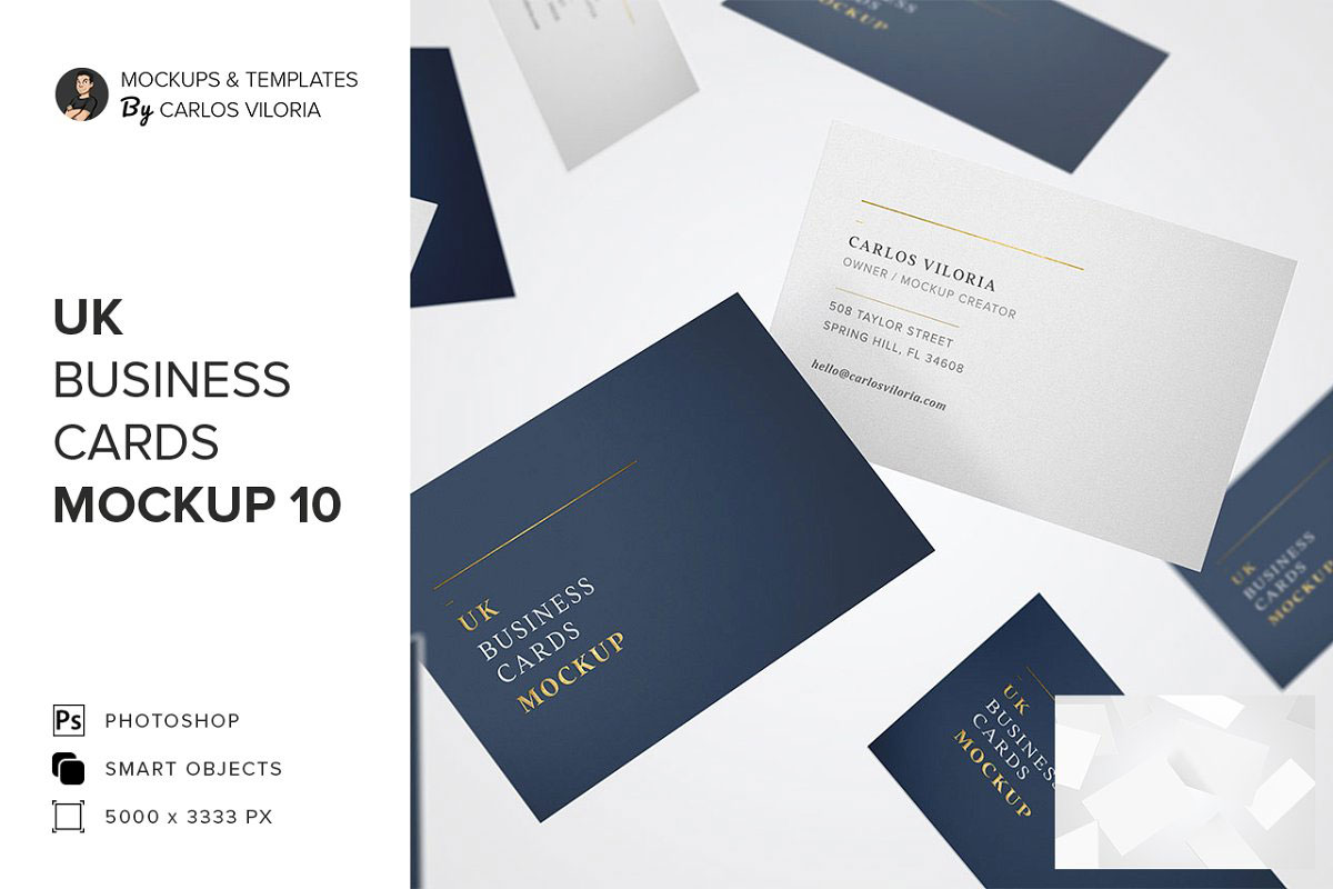 UK Business Cards Mockup 10