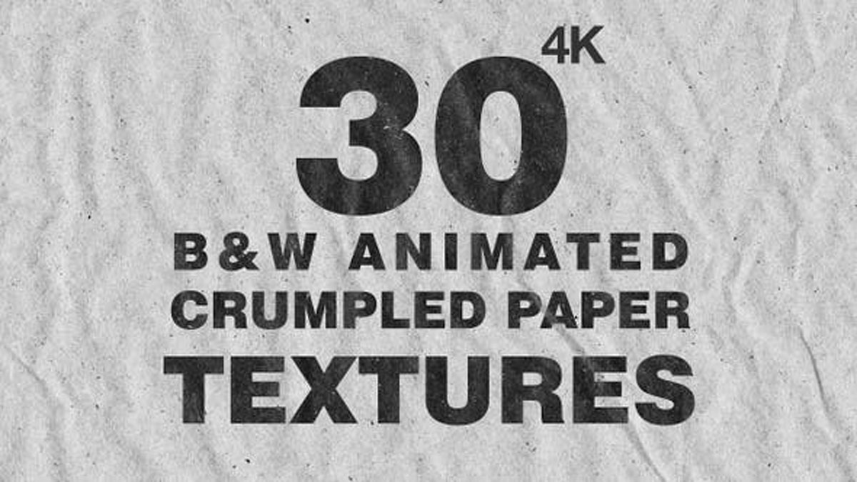 Videohive Crumpled Paper Pack 4K 23369080