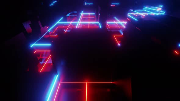 Videohive Abstract Neon City 4K 27320068