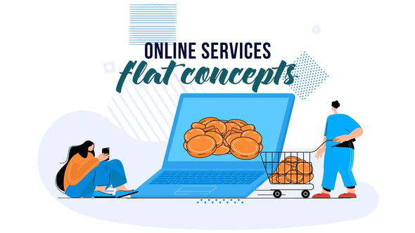 Videohive Online services Flat Concept 28830201