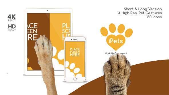 Videohive Pets Flat MockUp Device Kit 14345010
