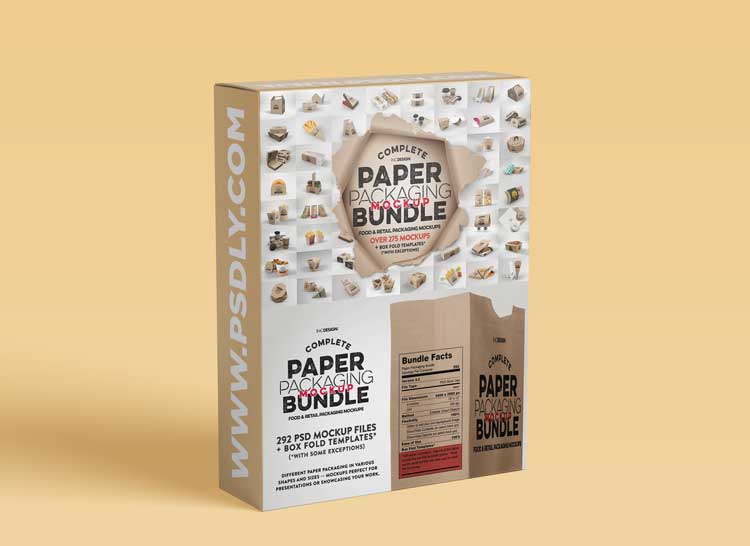 Download Free Creativemarket Bundle Paper Packaging Mockup 2513245 Ê–