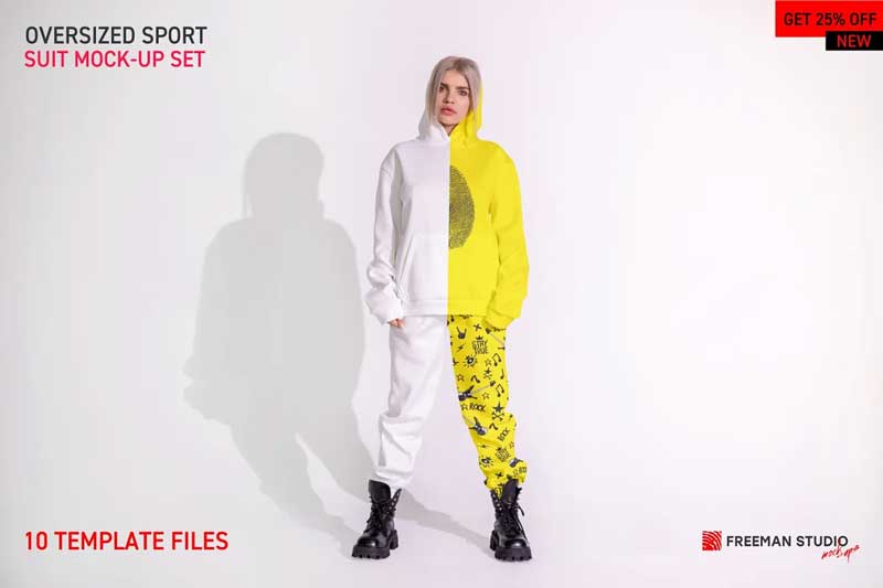 CreativeMarket - Oversized Sport Suit Mock-Up Set 5854984