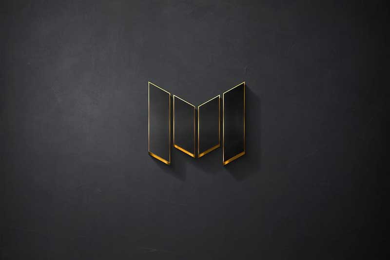 Black Gold Logo Mockup