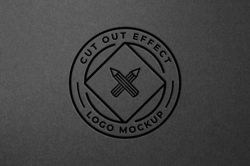 Paper Cut Out Logo Mockup
