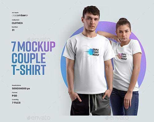 Download Couple T Shirt Mockup Psd Free Download