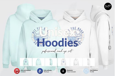 CreativeMarket - Unisex Hoodies Mock-ups 5947183