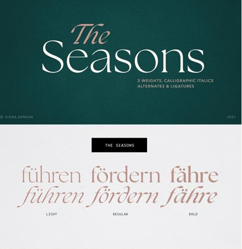 the seasons bold font free download