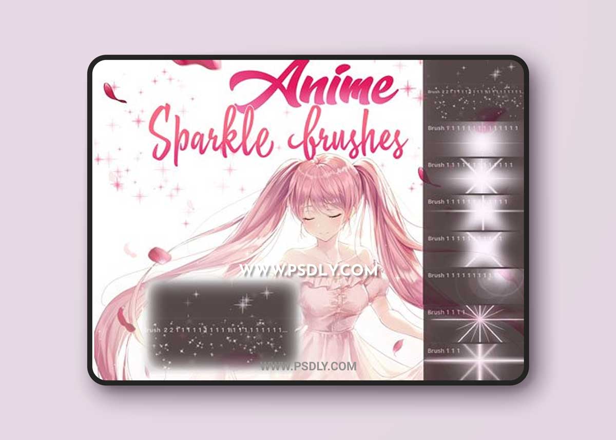 FREE Anime Sparkle Brushes Pack For Procreate   ʖ 