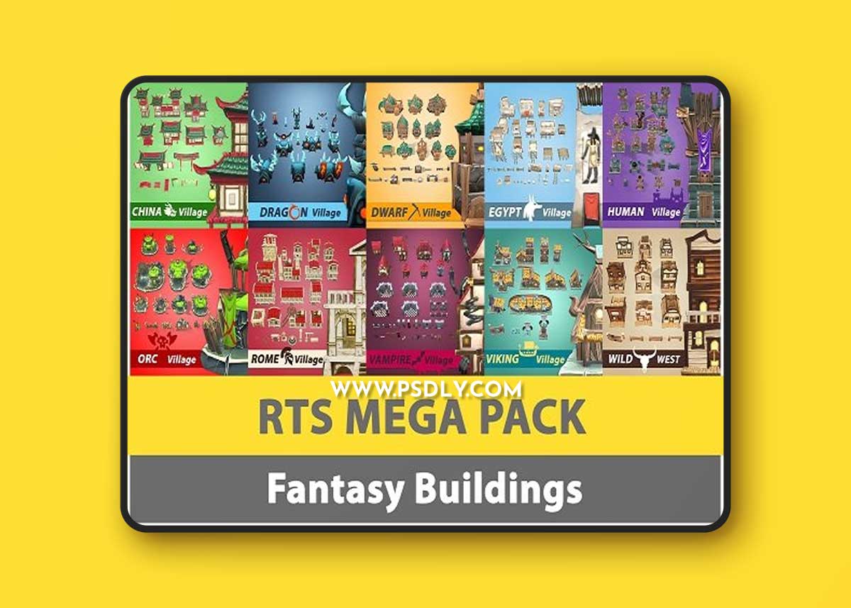 Unity Asset - RTS Mega Pack Fantasy Buildings v1.0