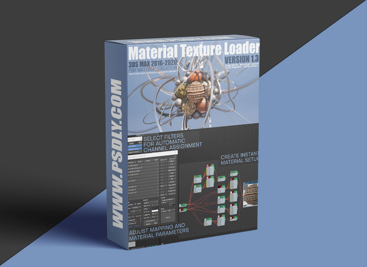 Material Texture Loader v1.810 for 3DS Max 2016 - 2024