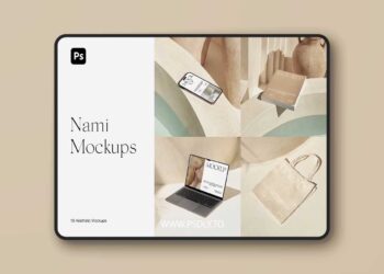 CreativeMarket - iPhone MacBook Tote Bag Book Mockups - 31381529