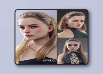 dForce Merja Hair and MB Merja HD for Genesis 9 Feminine