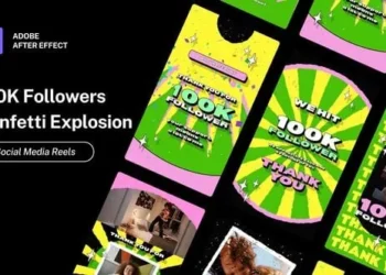 Videohive Reels 100k Followers Confetti Explosion 61103988
