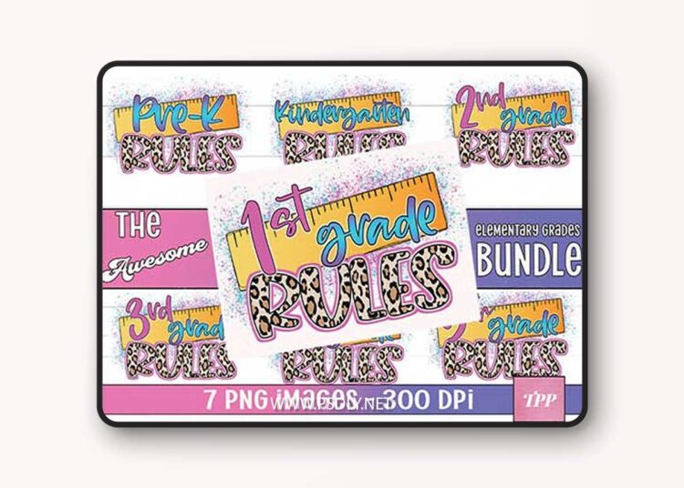 School Grades Bundle, Teacher Shirt Designs 1 School Grades Bundle Teacher Shirt Designs