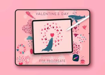 Elements Abstract Shapes Stamp Brushes for Procreate